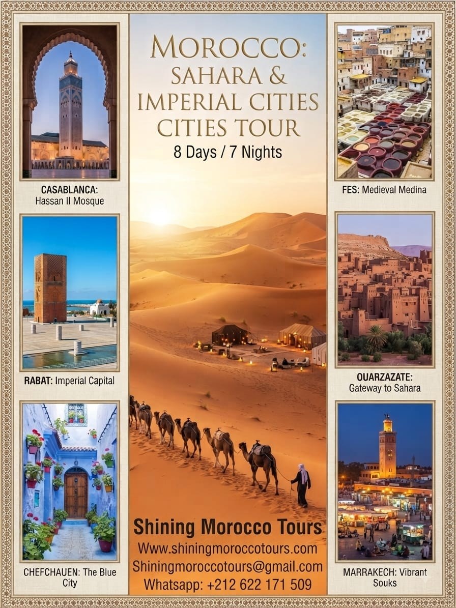 Morocco Sahara and Imperial Cities tour, 8 days 7 nights